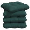 Coussins de siège 4 pcs Vert foncé 45 x 45 x 12 cm tissu 552722552722