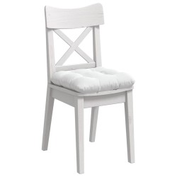 Coussins de siège 4 pcs Blanc 40 x 40 x 12 cm tissu 552723552723