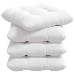 Coussins de siège 4 pcs Blanc 45 x 45 x 12 cm tissu 552731552731