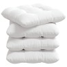 Coussins de siège 4 pcs Blanc 45 x 45 x 12 cm tissu 552731552731