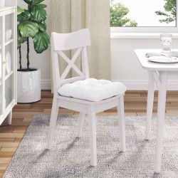 Coussins de siège 4 pcs Blanc 45 x 45 x 12 cm tissu 552731552731