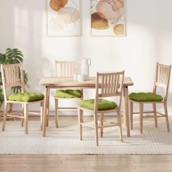 Coussins de siège 4 pcs Vert clair 45 x 45 x 12 cm tissu 552732552732