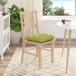 Coussins de siège 4 pcs Vert clair 45 x 45 x 12 cm tissu 552732552732
