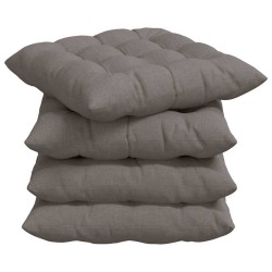 Coussins de siège 4 pcs Taupe 40 x 40 x 6 cm tissu 552738552738