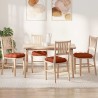 Coussins de siège 4 pcs Rouge orange 45 x 45 cm 552740552740