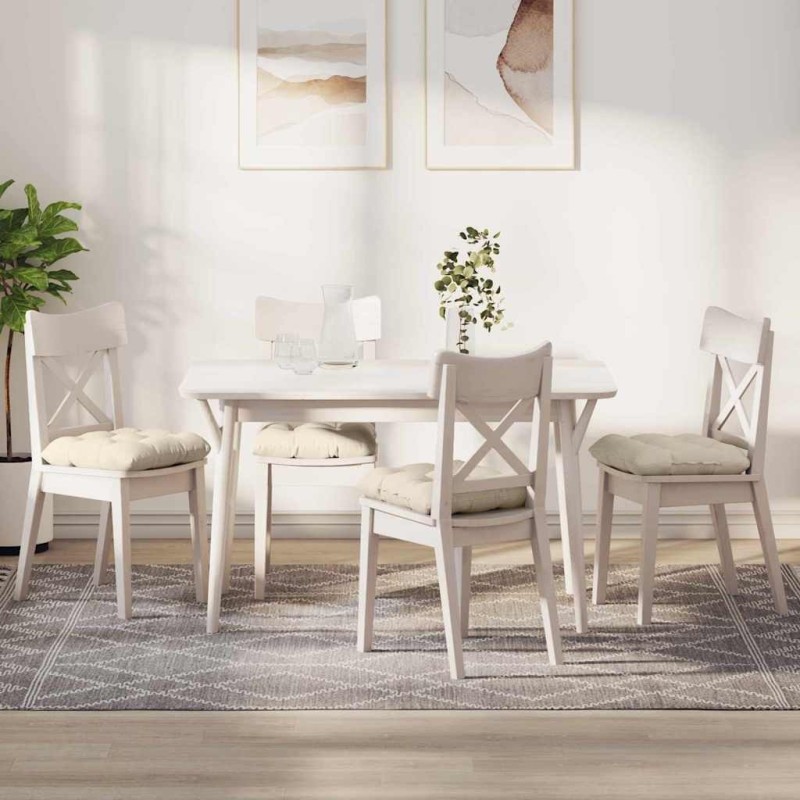 Coussins de siège 4 pcs Crème 45 x 45 cm 552741552741