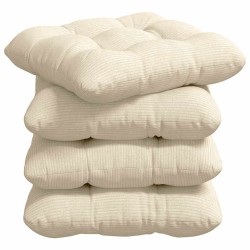 Coussins de siège 4 pcs Crème 45 x 45 cm 552741552741