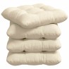 Coussins de siège 4 pcs Crème 45 x 45 cm 552741552741