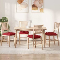Coussins de siège 4 pcs Rouge 40 x 40 x 12 cm tissu 552745552745
