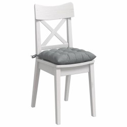 Coussins de siège 4 pcs Gris clair 40 x 40 x 6 cm tissu 552746552746