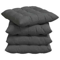 Coussins de siège 4 pcs Gris foncé 40 x 40 x 6 cm tissu 552747552747