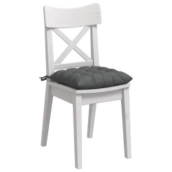 Coussins de siège 4 pcs Gris foncé 40 x 40 x 6 cm tissu 552747552747