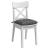 Coussins de siège 4 pcs Gris foncé 40 x 40 x 6 cm tissu 552747552747