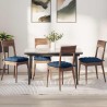 Coussins de siège 4 pcs Bleu 40 x 40 x 6 cm tissu 552749552749