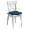 Coussins de siège 4 pcs Bleu 40 x 40 x 6 cm tissu 552749552749