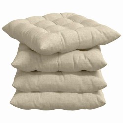 Coussins de siège 4 pcs Crème 40 x 40 x 6 cm tissu 552750552750
