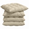 Coussins de siège 4 pcs Crème 40 x 40 x 6 cm tissu 552750552750