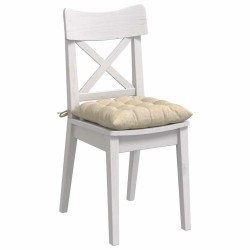 Coussins de siège 4 pcs Crème 40 x 40 x 6 cm tissu 552750552750