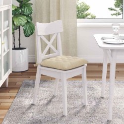 Coussins de siège 4 pcs Crème 40 x 40 x 6 cm tissu 552750552750