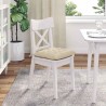 Coussins de siège 4 pcs Crème 40 x 40 x 6 cm tissu 552750552750