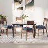 Coussins de siège 4 pcs Bleu 45 x 45 cm Tissu en velours côtelé 552751552751