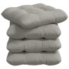 Coussins de siège 4 pcs Gris clair 40 x 40 cm 552755552755