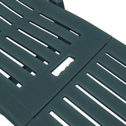 Chaise longue avec repose-pied Plastique Vert 552756552756