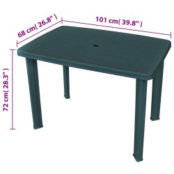 Table de jardin Vert 101 x 68 x 72 cm Plastique 552759552759