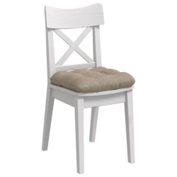 Coussins de siège 4 pcs Taupe 40 x 40 cm Tissu en microfibre 552760552760