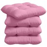 Coussins de siège 4 pcs Rose 40 x 40 x 12 cm tissu 552761552761