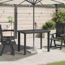 Table de jardin Anthracite 101 x 68 x 72 cm Plastique 552762552762