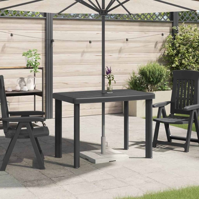 Table de jardin Anthracite 101 x 68 x 72 cm Plastique 552762552762