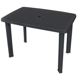 Table de jardin Anthracite 101 x 68 x 72 cm Plastique 552762552762