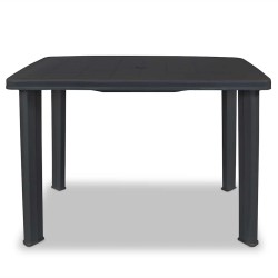 Table de jardin Anthracite 101 x 68 x 72 cm Plastique 552762552762