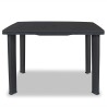 Table de jardin Anthracite 101 x 68 x 72 cm Plastique 552762552762