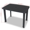 Table de jardin Anthracite 101 x 68 x 72 cm Plastique 552762552762