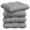 Coussins de siège 4 pcs Gris nuage 45 x 45 x 12 cm tissu 552763552763