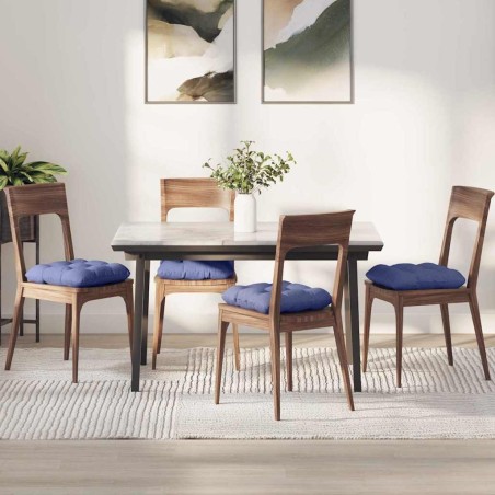 Coussins de siège 4 pcs Bleu denim 45 x 45 x 12 cm tissu 552764552764