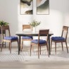 Coussins de siège 4 pcs Bleu denim 45 x 45 x 12 cm tissu 552764552764