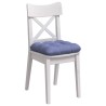 Coussins de siège 4 pcs Bleu denim 45 x 45 x 12 cm tissu 552764552764