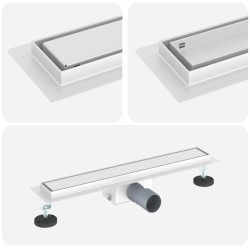 2 en 1 Drain de Douche Argenté 50 cm Acier Inox 304 552766552766