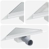 Drain de douche triangle 2 en 1 Argenté 32 x 32 x 7,5 cm 552767552767