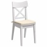 Coussins de siège 4 pcs Crème 40 x 40 x 3 cm 552769552769