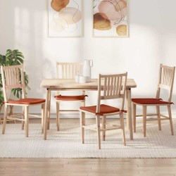 Coussins de siège 4 pcs Rouge orange 40 x 40 x 3 cm 552774552774