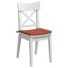 Coussins de siège 4 pcs Rouge orange 40 x 40 x 3 cm 552774552774