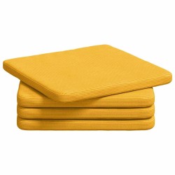 Coussins de siège 4 pcs Jaune clair 40 x 40 x 3 cm 552775552775