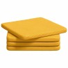 Coussins de siège 4 pcs Jaune clair 40 x 40 x 3 cm 552775552775