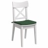 Coussins de siège 4 pcs Vert foncé 40 x 40 x 3 cm 552776552776