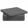 Coussins de siège 4 pcs Gris foncé 40 x 40 x 3 cm 552778552778