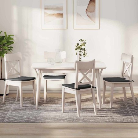 Coussins de siège 4 pcs Gris foncé 40 x 40 x 3 cm 552779552779